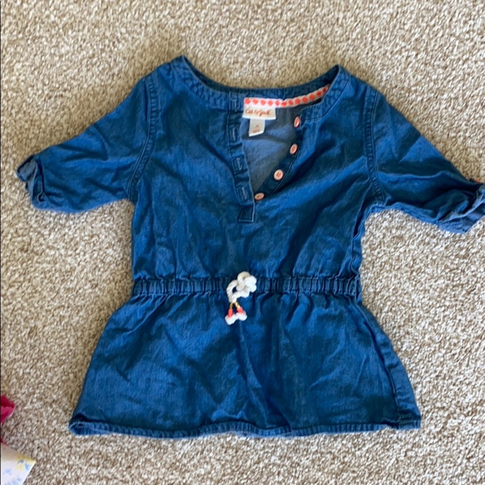 3/4 sleeve denim top